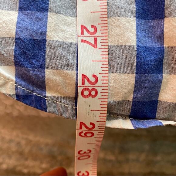 Lucky Brand Blue White Plaid Pull Over Tunic Small - Picture 12 of 12